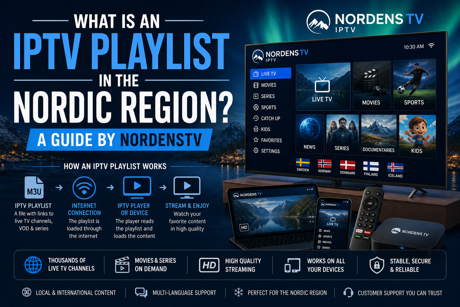 What Is an IPTV Playlist in the Nordic Region? A Guide by NordensTV