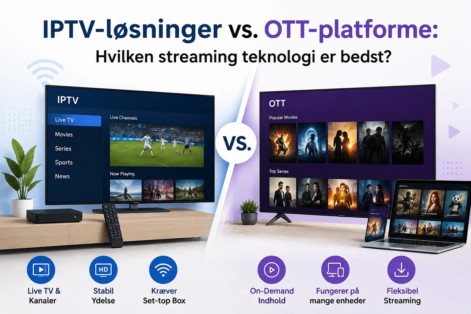 IPTV-løsninger vs. OTT-platforme